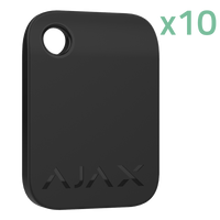 Ajax Tag | Llavero de Acceso Sin Contacto RFID | Pack 10 Uds. | MIFARE DESFire | Negro.10XAJ-TAG-B