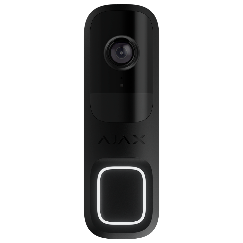 Ajax DoorBell | Videoportero Inteligente con IA y PIR | 4MP | Wi-Fi + Jeweller | IP54 | Negro.AJ-DOORBELL-4-B