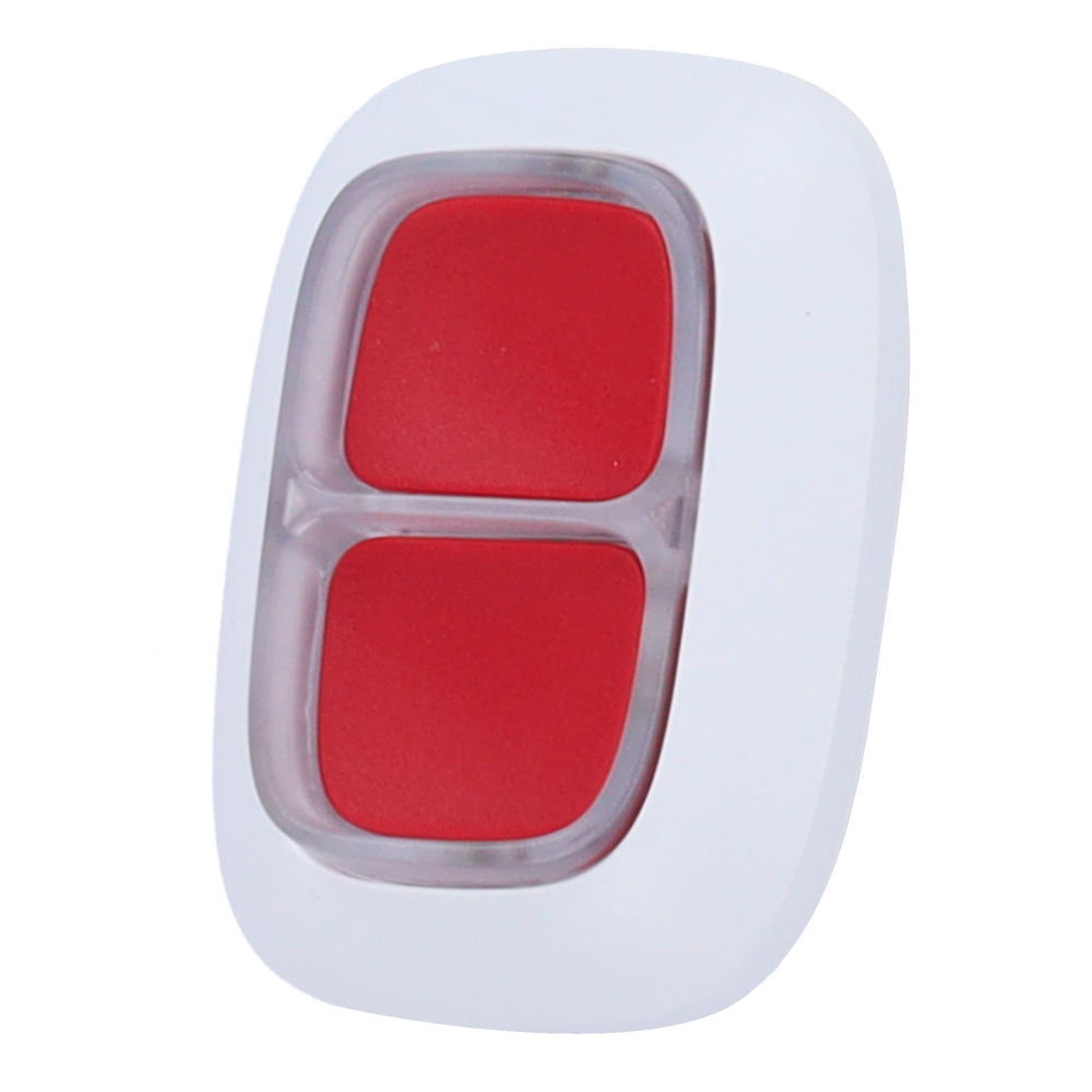 Ajax DoubleButton | Doble Botón de Pánico Inalámbrico | Grado 2 | 868 MHz Jeweller | Blanco. AJ-DOUBLEBUTTON-W
