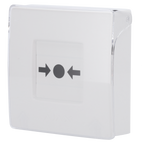 Ajax Botón Manual Alarma de Incendio Inalámbrico | EN 54 | 868 MHz Jeweller | Blanco.  AJ-MANUALCALLPOINT-WHITE