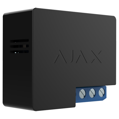 Ajax Relay | Relé de Control Remoto Contacto Seco | 3 kW | 868 MHz Jeweller | Negro.  AJ-RELAY