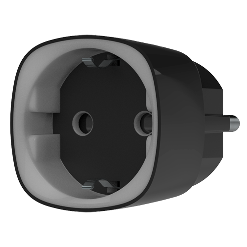 Ajax Socket | Enchufe Inteligente con Control Remoto | 2.5 kW | Med. Consumo | 868 MHz | Negro AJ-SOCKET-B.