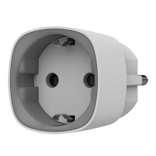 Ajax Socket | Enchufe Inteligente con Control Remoto | 2.5 kW | Med. Consumo | 868 MHz | Blanco AJ-SOCKET-W.