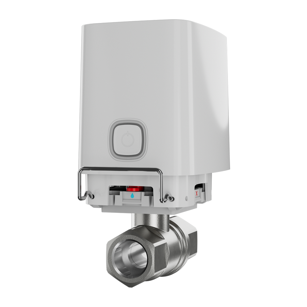 Ajax WaterStop | Electroválvula de Cierre de Agua Inalámbrica | 1" DN25 | Control Remoto | Blanco. AJ-WATERSTOP-1/2-W