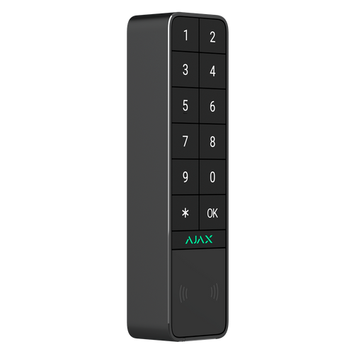 Ajax KeyPad Outdoor | Teclado Exterior RFID + BLE | IP66 + IK08 | Grado 2 | Jeweller | Negro.  AJ-KEYPADOUTDOOR-B