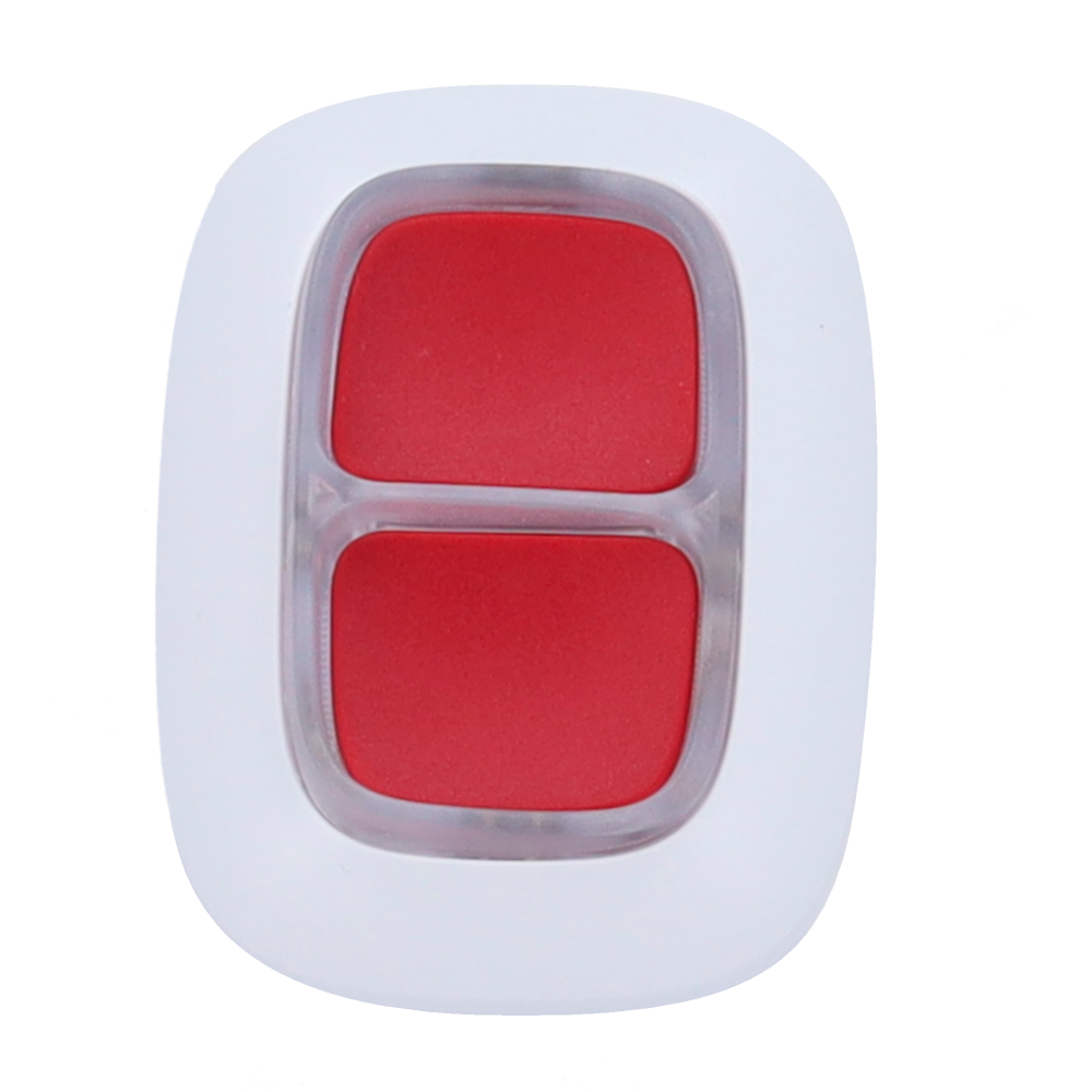 Ajax DoubleButton | Doble Botón de Pánico Inalámbrico | Grado 2 | 868 MHz Jeweller | Blanco. AJ-DOUBLEBUTTON-W