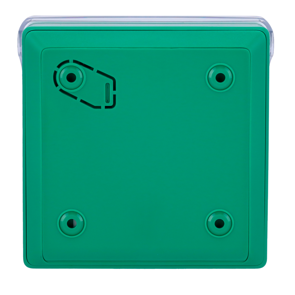 Ajax Botón Manual Alarma de Incendio Inalámbrico | EN 54 | 868 MHz Jeweller | Verde.  AJ-MANUALCALLPOINT-GREEN