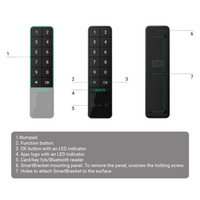Ajax KeyPad Outdoor | Teclado Exterior RFID + BLE | IP66 + IK08 | Grado 2 | Jeweller | Negro.  AJ-KEYPADOUTDOOR-B
